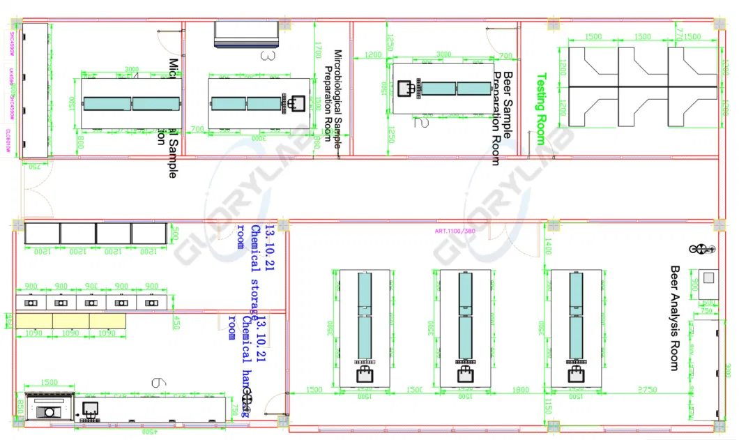 Factory Direct Selling Customizd Lab Furniture with Advanced Ceiling mounted Functional Column